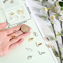 40шт 2 цвета латунные клипсы для серег KK-BBC0011-91