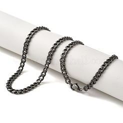 Ретро 304 нержавеющая сталь кубинские звенья цепи ожерелья&nbsp;NJEW-L173-027AS-02