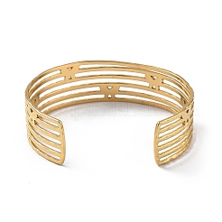 Браслеты-манжеты из нержавеющей стали 304 с ионным покрытием (IP) BJEW-Z078-23G