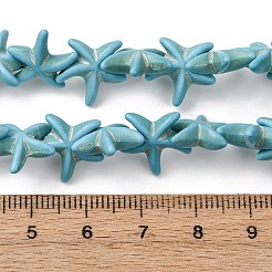 Synthetische türkisfarbene Perlenstränge&nbsp;G-B184-C02-02