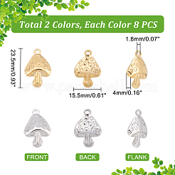 16 шт. подвески из нержавеющей стали 304 двух цветов&nbsp;STAS-HY0001-20