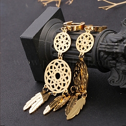 Серьги-кольца из нержавеющей стали 304 с плетеной паутиной FS-WG42220-01