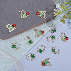 36 шт. 2 стиля сплава кристаллов стразы соединительные подвески FIND-CA0006-80