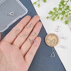 10個 5スタイル 925スターリングシルバーアイスピックピンチベイル  925銀メッキ  8~10x4~9x2~3mm  穴：3~5x3~4mm  ピン：0.5~0.8mm  2個/スタイル&nbsp;STER-FH0001-03