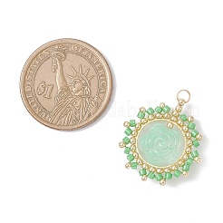 Подвески-цветы из стеклянных бусинок&nbsp;PALLOY-MZ00859-04