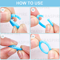 210 шт. 7-х цветные пластиковые кольца для переплета книг&nbsp;KY-CP0001-25A