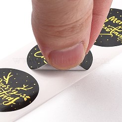 Рождественские тематические плоские круглые наклейки в рулоне&nbsp;LS-DIY-B045-13