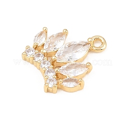 Pendentifs en laiton zircon cubique transparent&nbsp;KK-D225-07G
