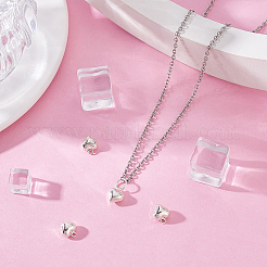 4 шт. 925 подвески в виде сердечек из стерлингового серебра STER-HY0001-11