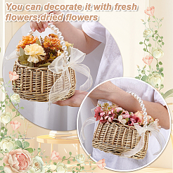 Пластиковые цветочные корзины с ручкой&nbsp;DIY-WH0899-431A