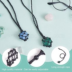 Регулируемый плетеный нейлоновый шнур макраме мешочек изготовление ожерелья AJEW-SW00015-01