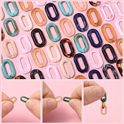 350 шт. 7 цвета акриловые соединительные кольца&nbsp;OACR-YW0002-47