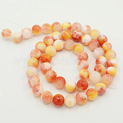 Abalorios de jade natural persa hebras&nbsp;G-D434-6mm-11