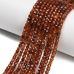 Natürliche orange Granatperlen Stränge&nbsp;LS-G-C262-C09-3mm