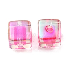 УФ-покрытие прозрачные акриловые европейские бусины OACR-F004-10B