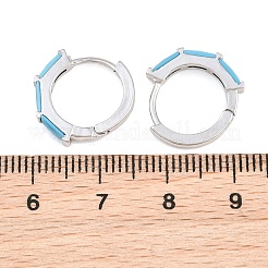 Messing-Mikro pflastern Zirkonia Creolen&nbsp;KK-CBA8324-12G-01