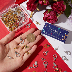 24 комплект 3 стилей сплава застежки-тоггл FIND-SC0012-96