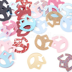 24 шт. 12-х цветные акриловые подвески для бокалов для вина&nbsp;AJEW-TA0002-93