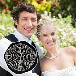 Сетчатые повязки на голову из сплава со стразами OHAR-WH0011-44