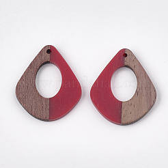 Pendentifs en bois de résine et de noyer&nbsp;RESI-S358-06D