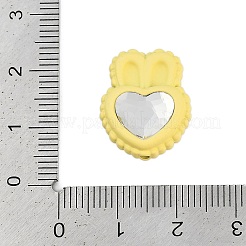 Perline in lega verniciate a spruzzo con strass&nbsp;PALLOY-D029-04A-RS