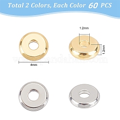 120 pz 2 colori perline distanziatrici in acciaio inossidabile 304&nbsp;STAS-UN0052-32