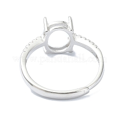 Регулируемые 925 серебряные серьги с 4 зубцами&nbsp;STER-K179-25P