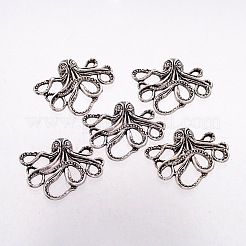 Tibetischen Stil Legierung Oktopus Cabochons&nbsp;TIBEP-A15656-AS-NR