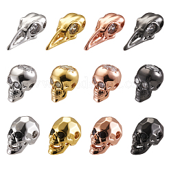 Perles de zircone cubique en laiton micro pavé halloween&nbsp;ZIRC-TA0001-05
