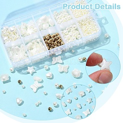 685 шт. пластиковые бусины с имитацией жемчуга&nbsp;KY-YW0001-91