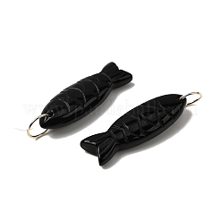 Geschnitzte Anhänger aus natürlichem Obsidian&nbsp;G-G314-01G-07