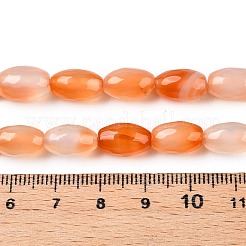 天然なピンクの瑪瑙ビーズ連売り  多面カット  オーバル  砂茶色  10.5~12x7.5~8mm  穴：1mm  約32個/連  14.57~15.2''（37~38センチメートル）&nbsp;G-T138-180H