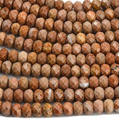 Нити бусин из натуральной оранжевой кунжутной яшмы G-Z111-A41