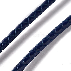 編み込みレザーコード  プルシアンブルー  3mm  50ヤード/バンドル&nbsp;VL3mm-9
