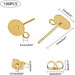 Серьги-гвоздики из нержавеющей стали 304 STAS-UN0007-11G