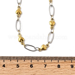 Ожерелья из нержавеющей стали 304 в форме сердца для женщин NJEW-A046-02B-GP