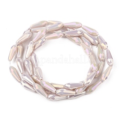 Perlas de vidrio opaco galvanizado hebras&nbsp;X-EGLA-L015-FR-B16-01