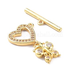 Fermagli a ginocchiera in zircone chiaro micro pavè di ottone&nbsp;ZIRC-P085-08G