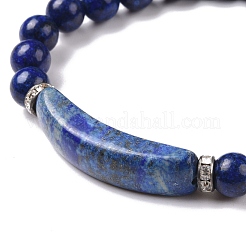 Braccialetti di fascino dei branelli di pietra misti naturali&nbsp;BJEW-K164-B