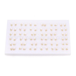 Серьги-гвоздики из латуни с микро-паве и прозрачным фианитом&nbsp;PEAR-N020-WX14