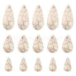 105 шт. 3 стиля синтетических бирюзовых бусин G-TA0001-91B