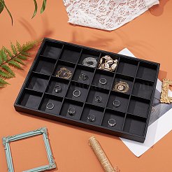 Наращиваемых дерева дисплей лотки покрыты черной искусственной кожи&nbsp;LS-PCT107