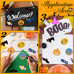 1 Set Holzanhänger-Dekorationen zum Halloween-Thema&nbsp;WOOD-SC0001-92A