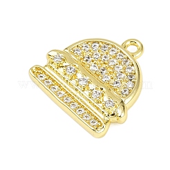 Латунные микропаве прозрачные подвески с фианитом&nbsp;LS-KK-L238-16G