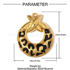 Подвески из нержавеющей стали 304 с эмалью&nbsp;STAS-OY006-32G