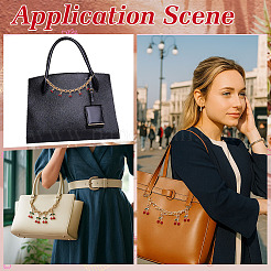 Сплав гиацинт стразы вишня подвеска алюминиевый кошелек декоративные цепочки&nbsp;AJEW-WH0248-913