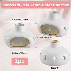 Фарфоровая горелка пало санто держатель&nbsp;AJEW-WH20018-74B