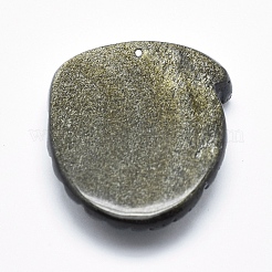 Натуральные золотистые обсидианные подвески&nbsp;G-P360-09