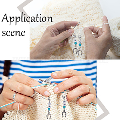 20 шт. синтетические бирюзовые маркеры для подвесок с замком HJEW-SC00037