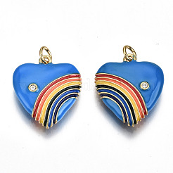 Латунные микро проложить кубического циркония подвески KK-T013-10G-NF